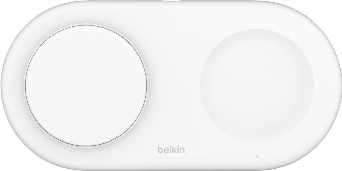 Belkin WIZ021vfWH Libera installazione Plastica Bianco (BOOST CHARGE PRO 2IN1 LADEPAD Q - 5 WATT KABELLOS MAGNETISCH)
