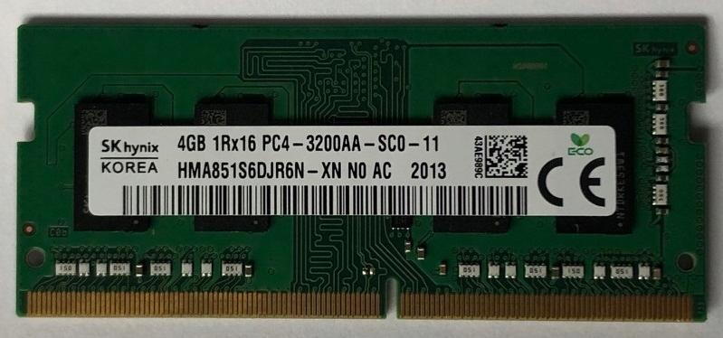 SKHYNIX RAM SO-DDR4 4GB 3200MHZ PC4-25600 HMA851S6DJR6N-XN OEM BULK