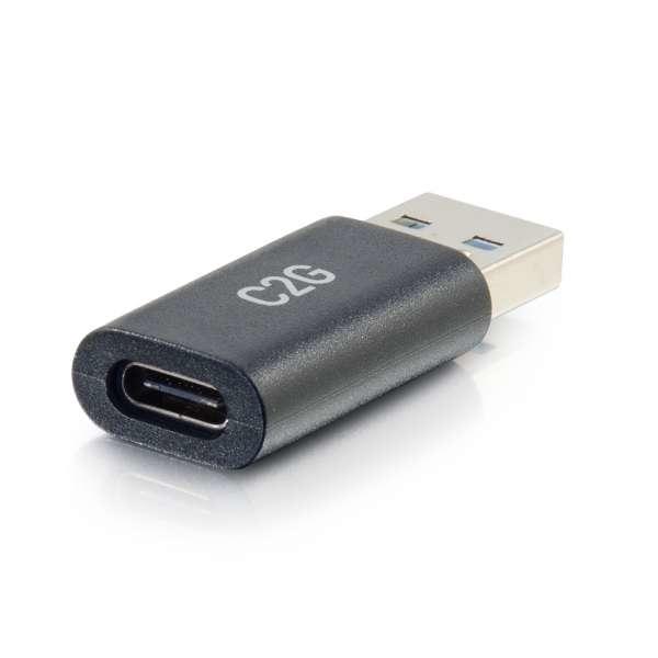 C2G Adattatore convertitore SuperSpeed USB 5 Gbps da USB-C femmina a USB-A maschio (USB C Female to USB A Male 3.0 Adapter Life