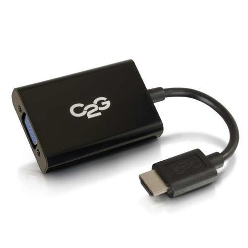 C2G 80501 cavo e adattatore video 0,2 m HDMI VGA (D-Sub) Nero