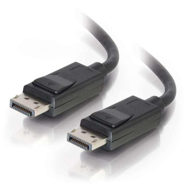 C2G 1m DisplayPort Cable with Latches 4K - 8K UHD M/M - Black Nero