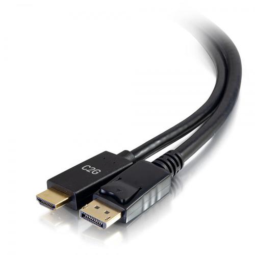 C2G Cavo adattatore passivo da DisplayPort[TM] maschio a HDMI[R] maschio, 1,8 cm - 4K 30 Hz (C2G 6ft DisplayPort Male to HDMI M