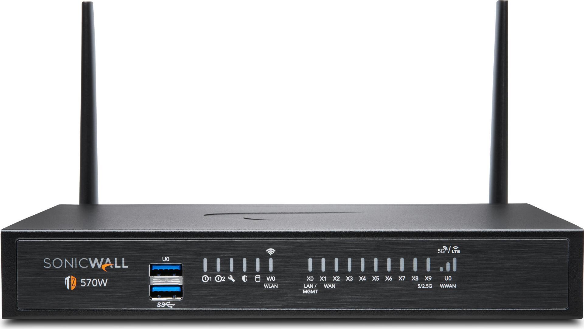 SonicWall TZ570W - Essential Edition - Device di sicurezza - Con 1 anno totale sicuro - gige, 5 gige, 802.11ac Wave 2 - Wi -fi
