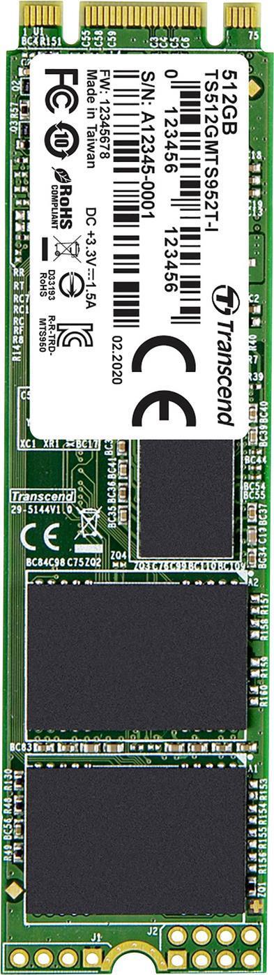 Trascendi MTS952T-I 512 GB M.2 PCIE NVME SSD 2280 SATA 6 GB/S TS512GMTS952T-I (TS512GMTS952T-I)