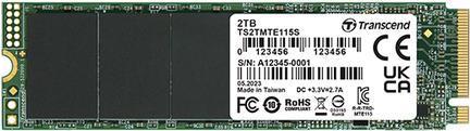 Transcend PCIe SSD 115S M.2 1000 GB PCI Express 3.0 3D NAND NVMe (Transcend 115S - SSD - 1 TB - interno - M.2 2280 [due lati] -