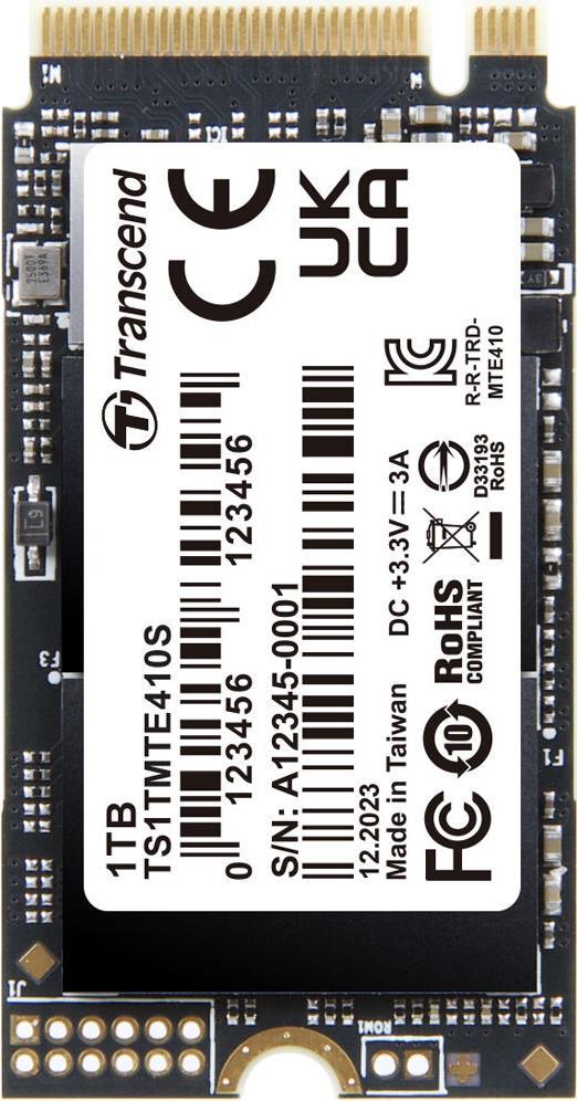 Transcend PCIe SSD 410S M.2 1 TB PCI Express 4.0 NVMe 3D NAND (1TB M2 2242 PCIE GEN4X4 NVME)