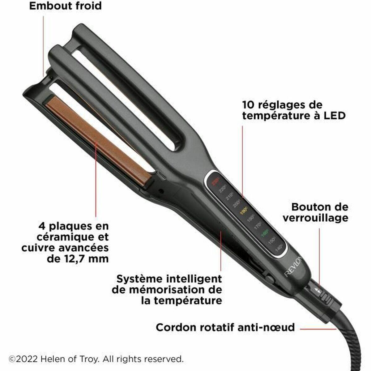 Revlon Piastra per capelli doppia dritta nera (RVST2204E)