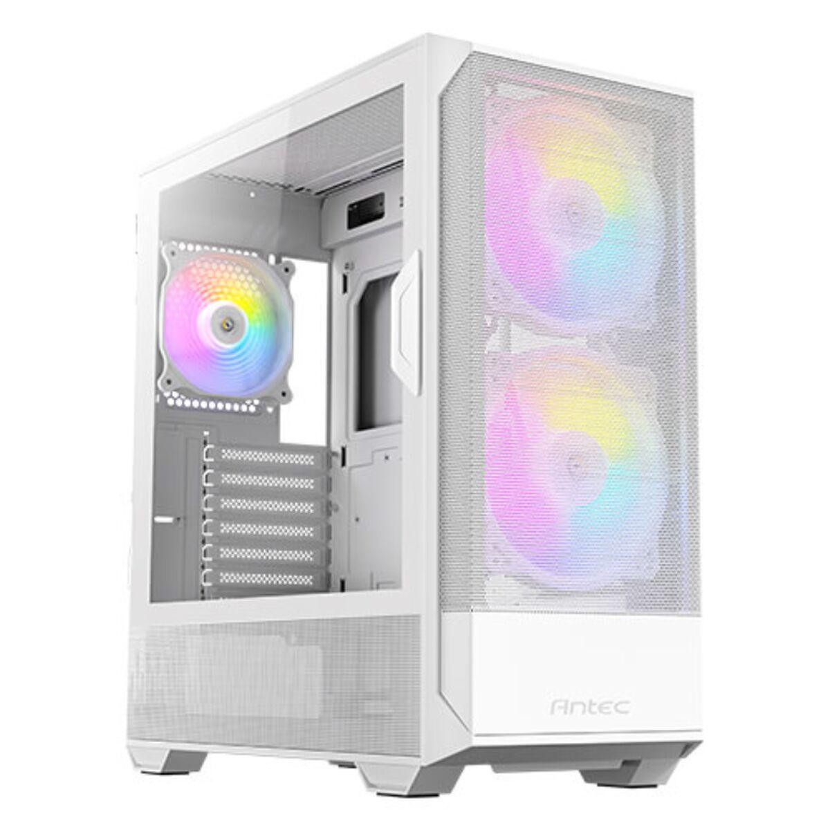 Antec NX416L White Midi Tower Bianco (Antec NX416L ARGB Gaming Case w/ Glass Window, ATX, 3x ARGB Fans, Mesh Front, LED Control