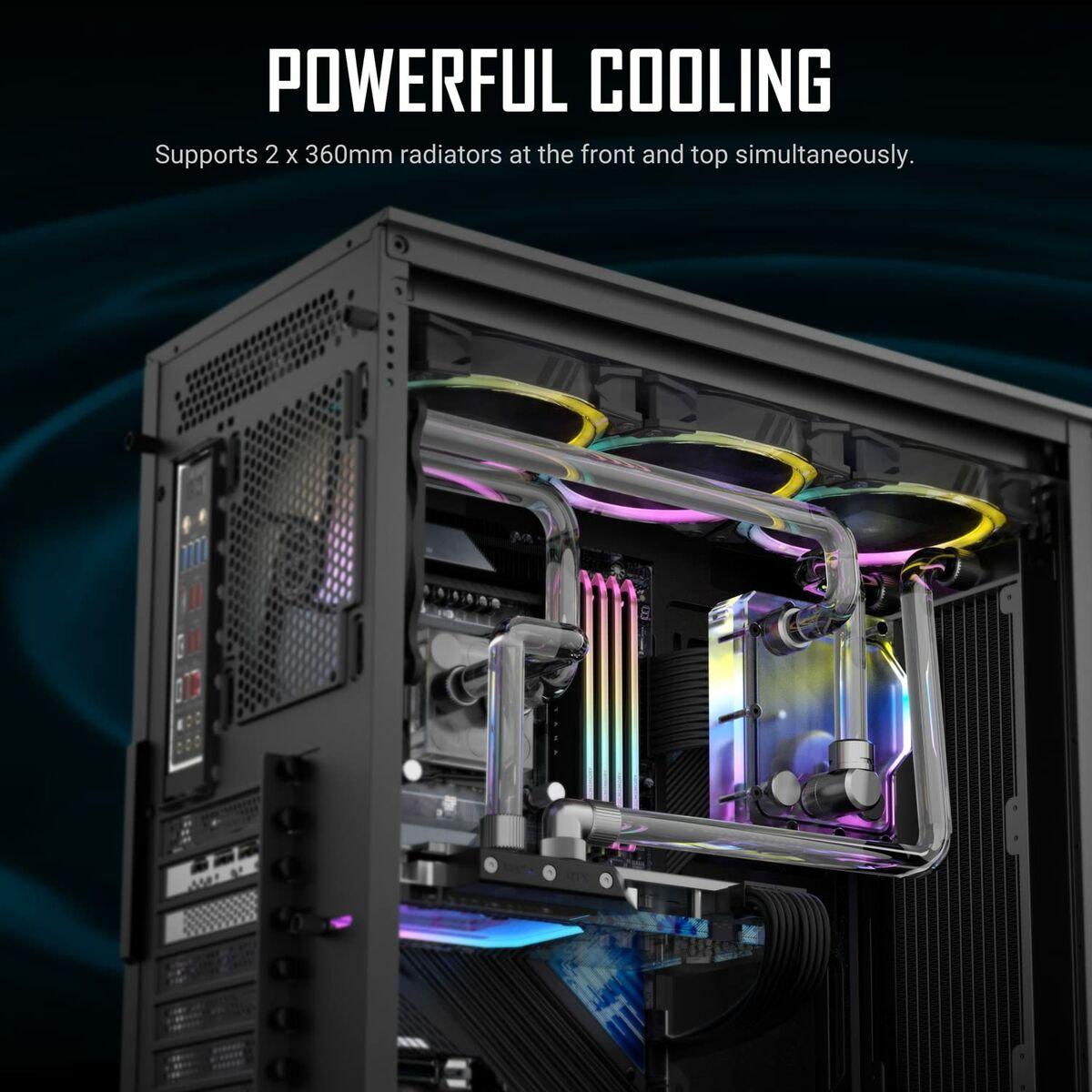 Antec AX90 Midi Tower Nero (ANTEC AX90 Case Black Mid Tower 1 x USB 3.0 / 2 x USB 2.0 Tempered Glass Side WIndow Panel Diamond-