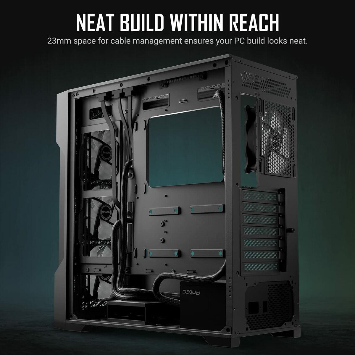 Antec AX90 Midi Tower Nero (ANTEC AX90 Case Black Mid Tower 1 x USB 3.0 / 2 x USB 2.0 Tempered Glass Side WIndow Panel Diamond-