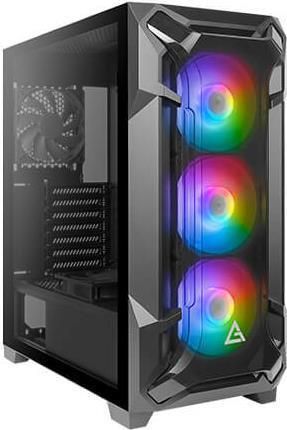 Antec DF600 Flux Midi Tower Nero (ANTEC DF600 FLUX Case Gaming Black Mid Tower 2 x USB 3.0 Tempered Glass Side Window Panel Adv