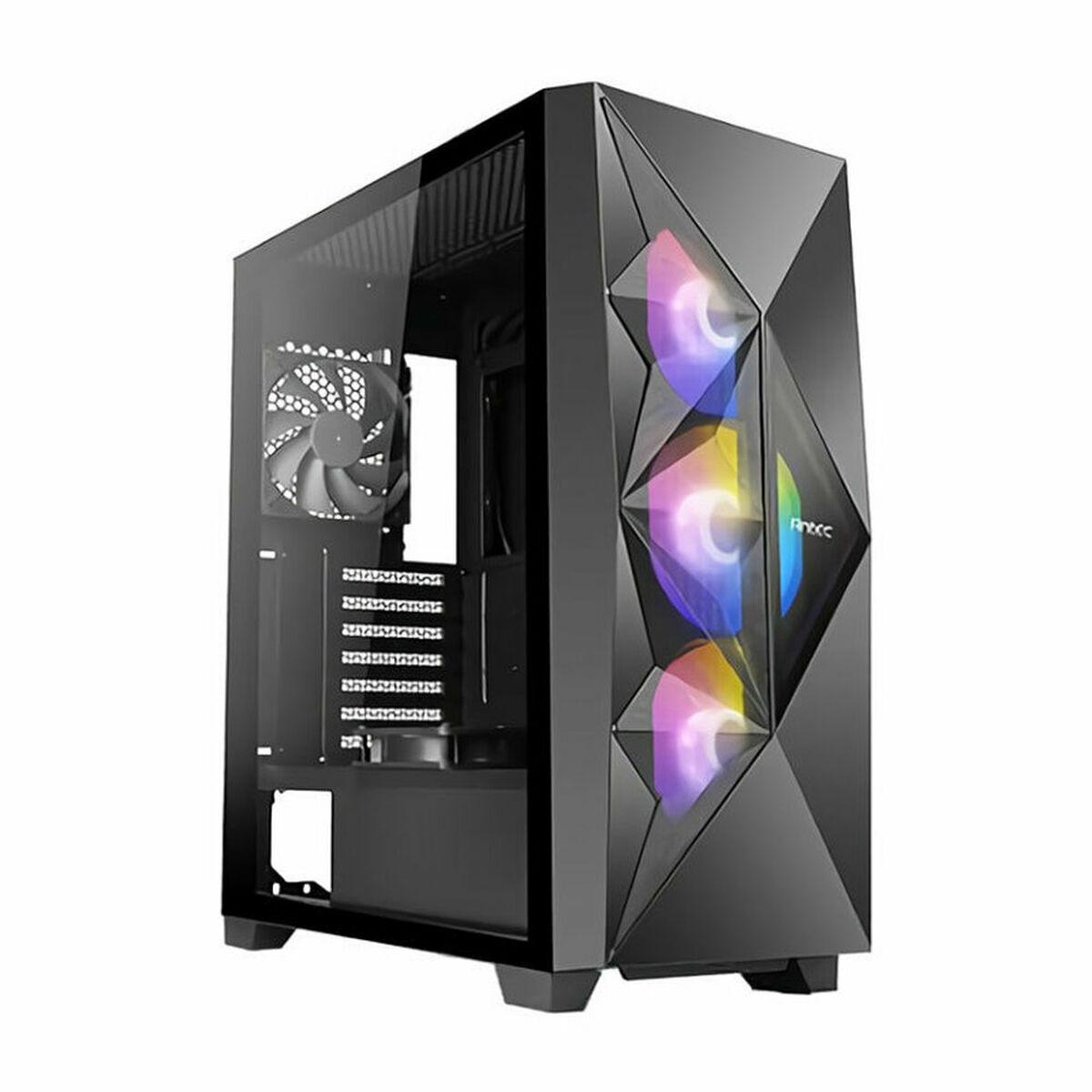 Antec DF800 FLUX Midi Tower Nero (ANTEC DF800 FLUX Case Gaming Black Mid Tower 2 x USB 3.0 Tempered Glass Side Window Panel Geo