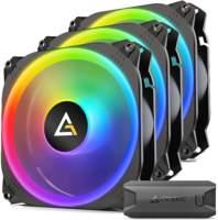 Antec Prizm X 120 ARGB 3C Case per computer Ventilatore 12 cm Nero 3 pz (Antec Prizm X 120 ARGB PWM 12cm Case Fans x3 Hydraulic