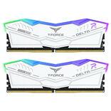 Team T-Force Delta RGB 32GB Kit 2 x 16GB DDR5 6000MHz PC5-48000 CL30 ECC XMP 3.0 PMIC DIMM Memory White