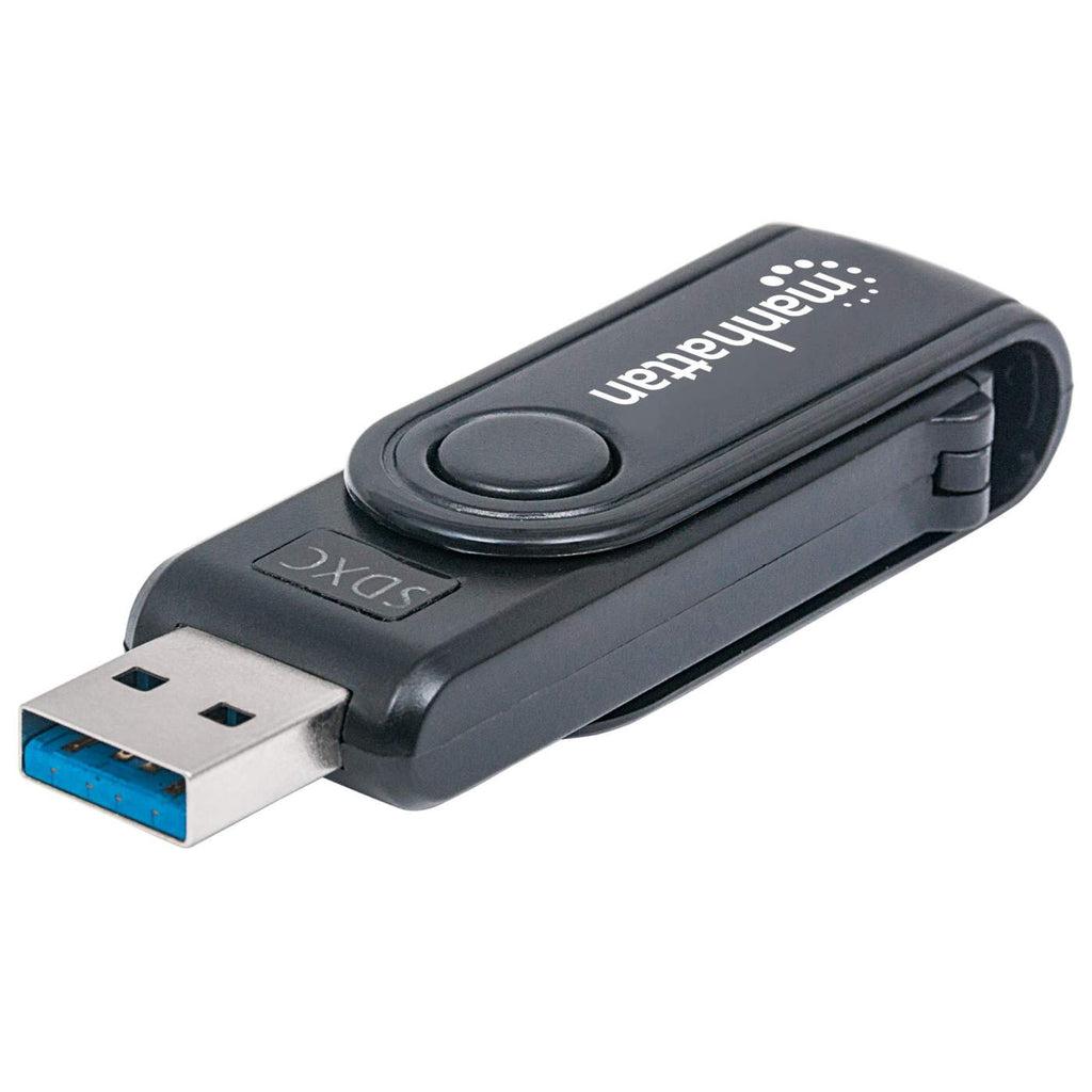 Manhattan 101981 lettore di schede USB 3.2 Gen 1 3.1 Gen 1 Type-A Nero (USB-A Mini Multi-Card Reader/Writer 5 Gbps USB 3.2 Gen1