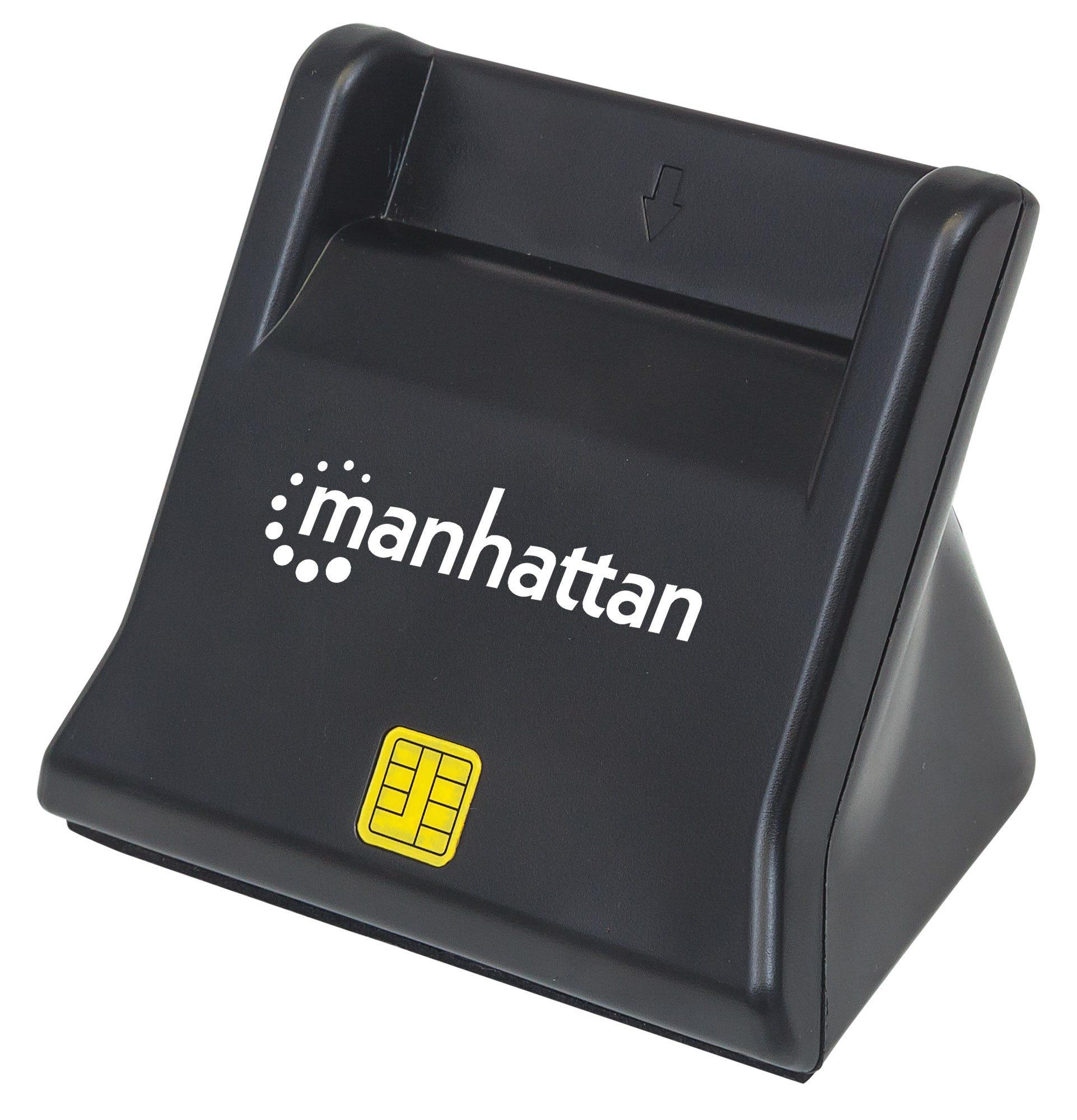 Manhattan 102025 lettore di card readers Interno USB USB 2.0 Nero (USB-A Smart/SIM Card Reader 480 Mbps USB 2.0 Desktop Standin