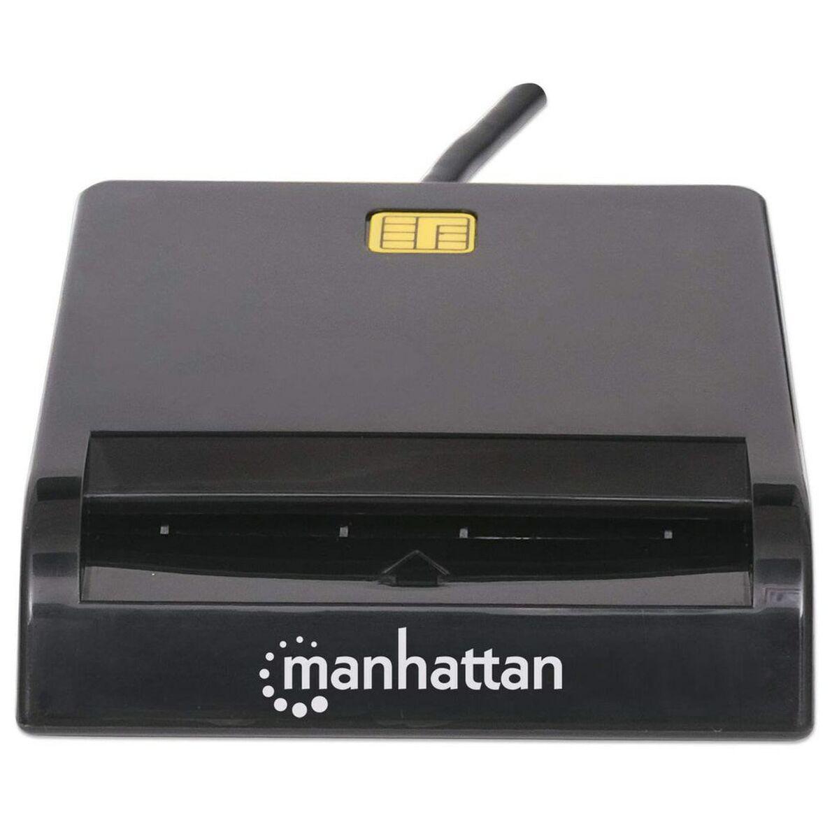 Manhattan 102049 lettore di card readers Interno USB USB 2.0 Nero (USB-A Contact Smart Card Reader, 12 Mbps, Friction type comp