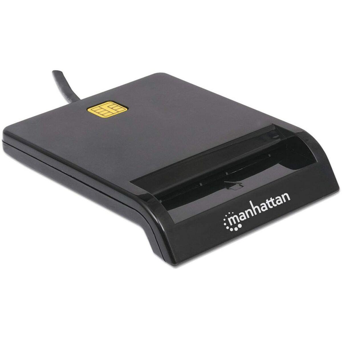 Manhattan 102049 lettore di card readers Interno USB USB 2.0 Nero (USB-A Contact Smart Card Reader, 12 Mbps, Friction type comp