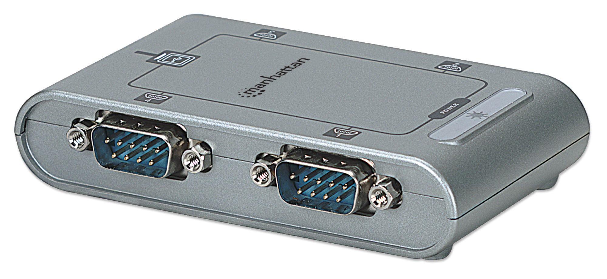 Manhattan 151047 convertitore/ripetitore/isolatore seriale USB 2.0 Argento