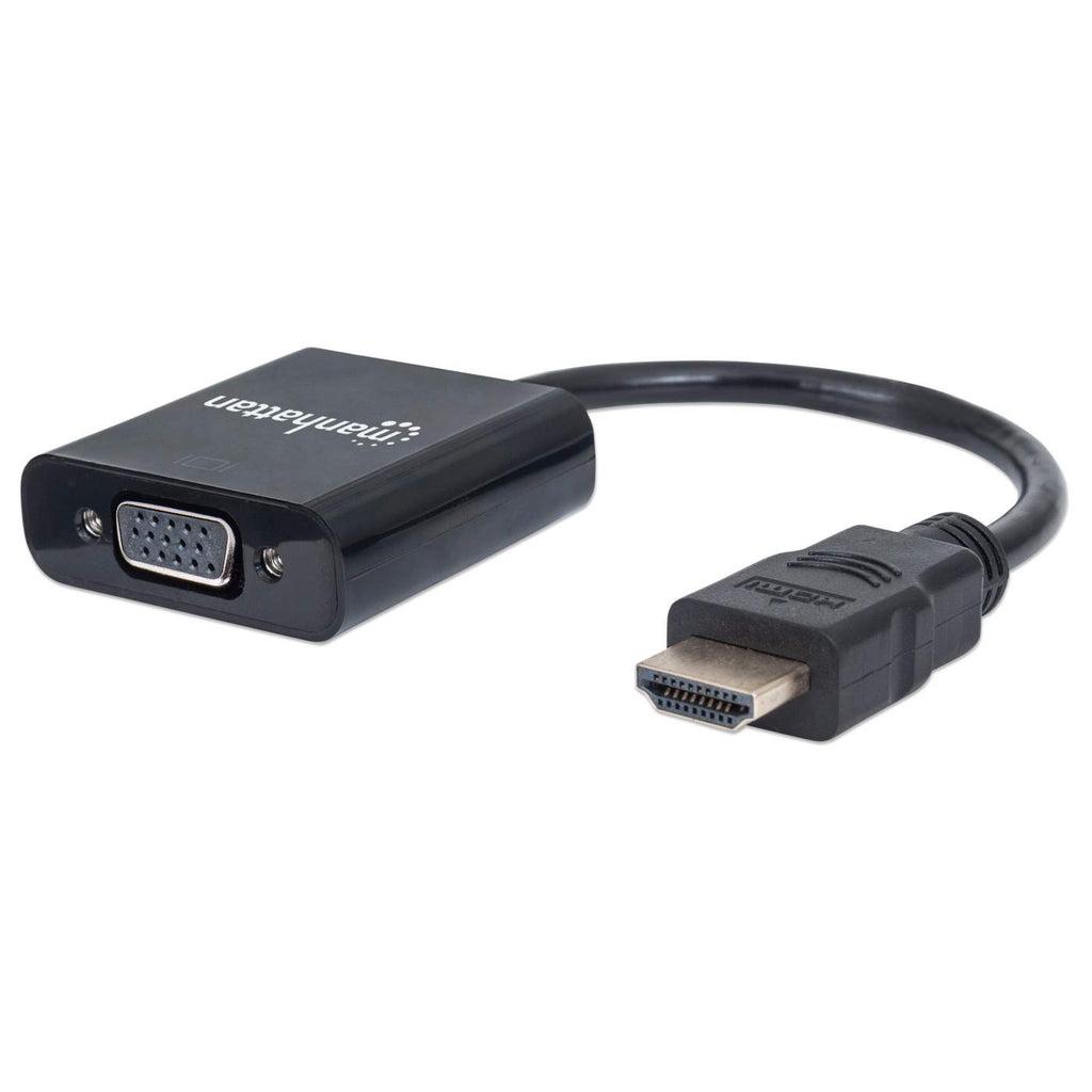 Manhattan 151436 cavo e adattatore video 03 m HDMI tipo A Standard VGA D-Sub Nero (HDMI TO VGA WITH CONVERTER- - 1080P MALE/FEM