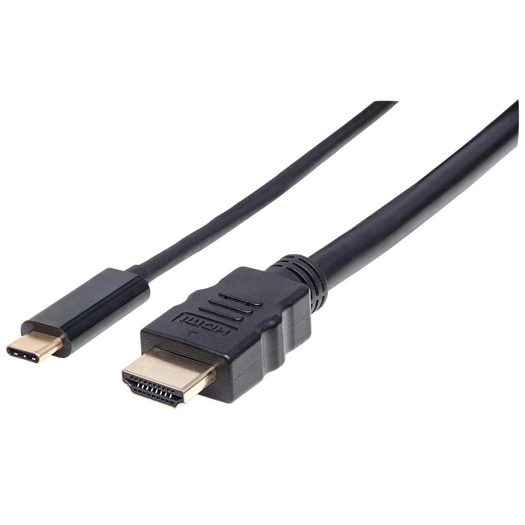 Manhattan 151764 cavo e adattatore video 2 m USB tipo-C HDMI tipo A [Standard] Nero (USB-C TO HDMI CABLE 2M- - MALE/MALE 4K/60H