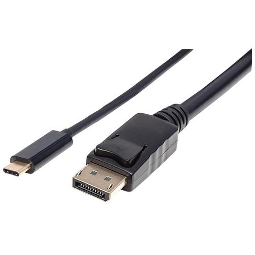 Manhattan 152464 cavo e adattatore video 2 m USB tipo-C DisplayPort Nero (USB-C to DisplayPort Cable 4K60Hz 2m Male to Male Bla