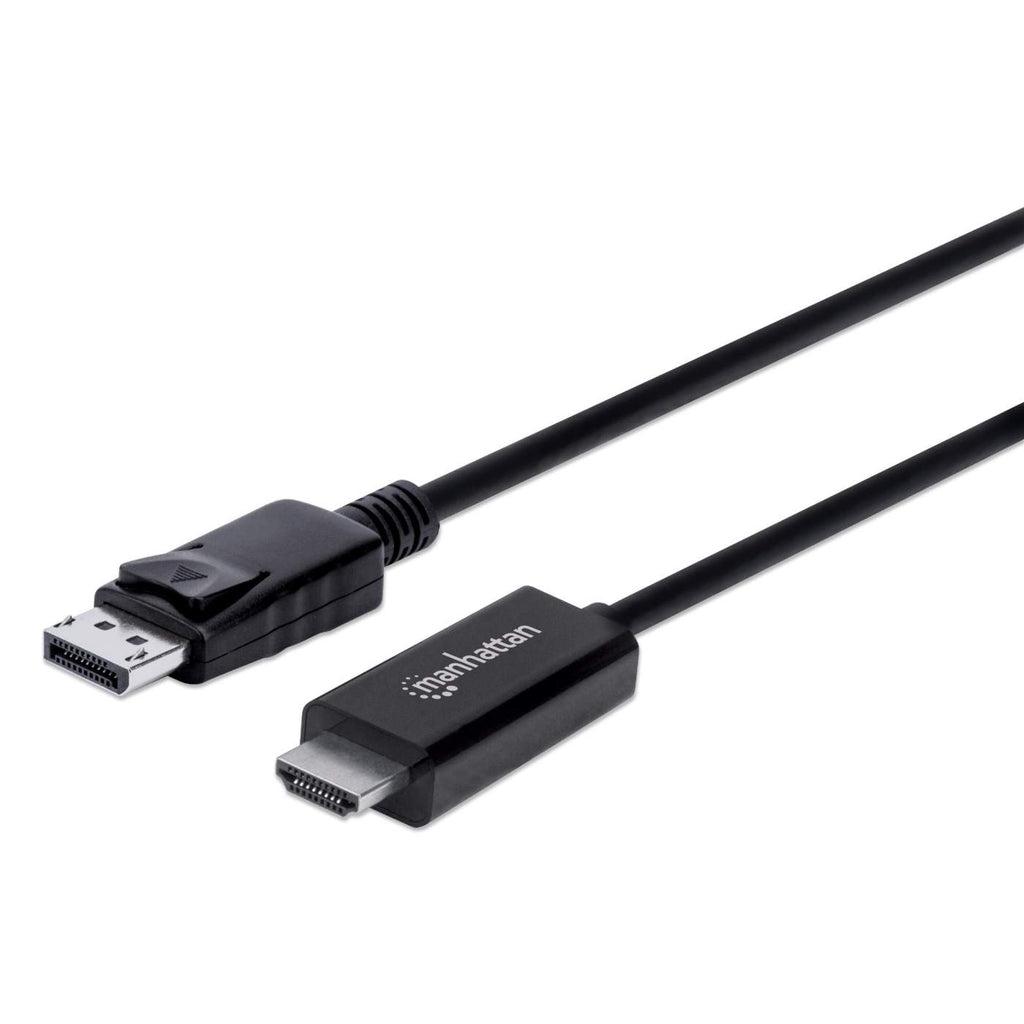 Manhattan 153218 cavo e adattatore video 3 m DisplayPort HDMI Nero (DISPLAYPORT TO HDMI CABLE 3M- - 4K/60HZ MALE/MALE BLACK POL