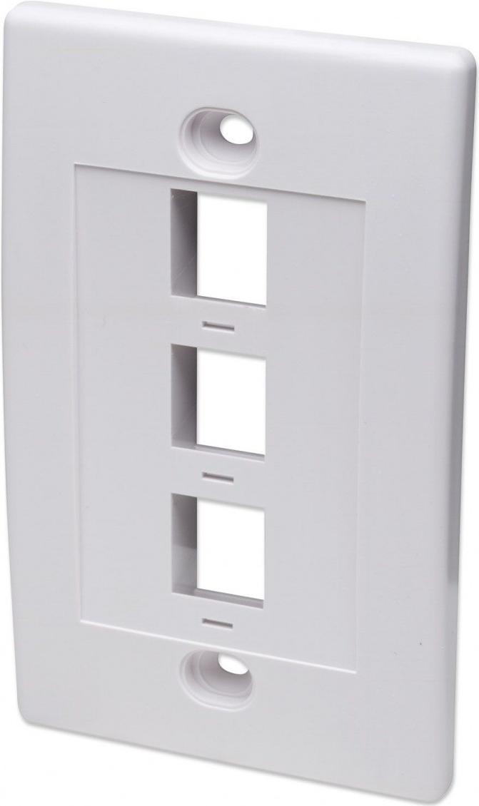 Intellinet 163309 Placca copripresa e copri interruttori Bianco