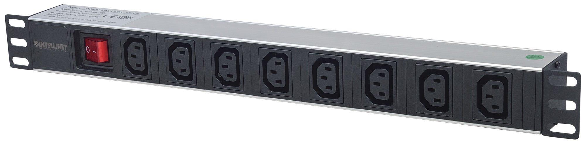 Intellinet 163620 unitÃƒÂ  di distribuzione dell'energia (PDU) 8 presa(e) AC 1U Nero, Argento