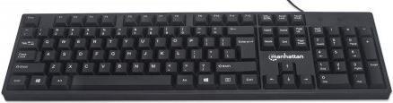 Manhattan 179324 tastiera USB QWERTY Inglese Nero