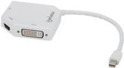 Manhattan 207362 cavo e adattatore video 025 m Mini DisplayPort DVI-I VGA D-Sub HDMI Bianco (MINI DISPLAYPORT 2 DVI/HDMI/VGA