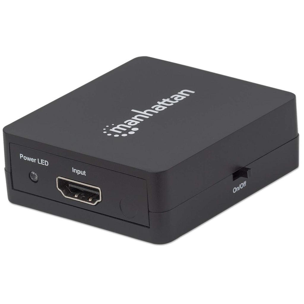 Manhattan 207652 ripartitore video HDMI 2x HDMI (HDMI Splitter 2-Port 1080p Black Displays output from x1 HDMI source to x2 HD