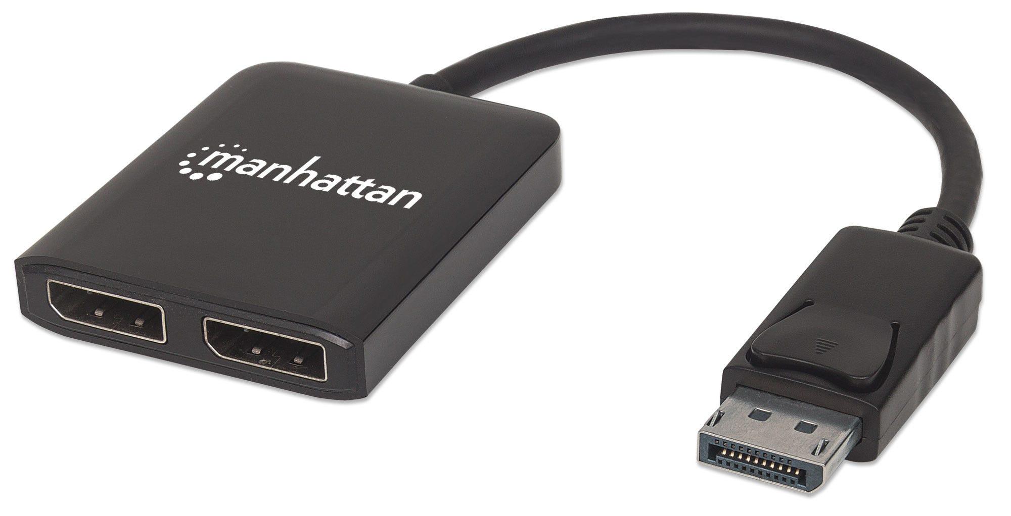 Manhattan 207768 ripartitore video DisplayPort 2x DisplayPort (DisplayPort 1.2 to 2-Port DisplayPort 1.2 Splitter Hub with MST,