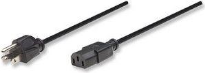 Manhattan - Cavo di alimentazione - NEMA 5-15 (M) a IEC 60320 C13 - AC 250 V - 1,8 m - About - Black