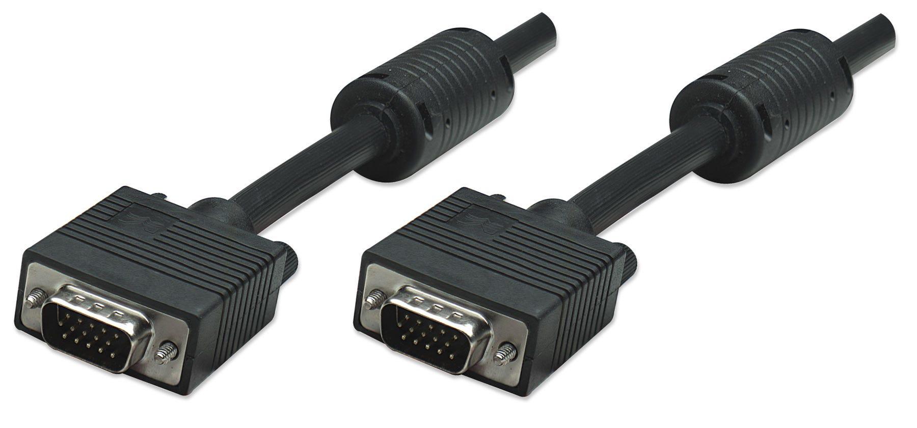 Manhattan SVGA 1.8m cavo VGA 1,8 m VGA (D-Sub) Nero