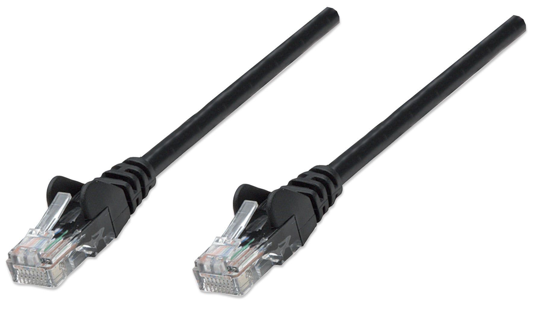 Intellinet Cat5e UTP cavo di rete Nero 20 m U/UTP UTP (Network Patch Cable Cat5e 20m Black CCA U/UTP PVC RJ45 Gold Plated Conta