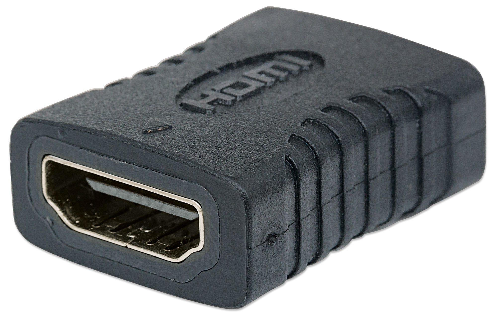 Manhattan 353465 adattatore per inversione del genere dei cavi HDMI Nero (HDMI Coupler 4K60Hz Premium High Speed Female to Fema