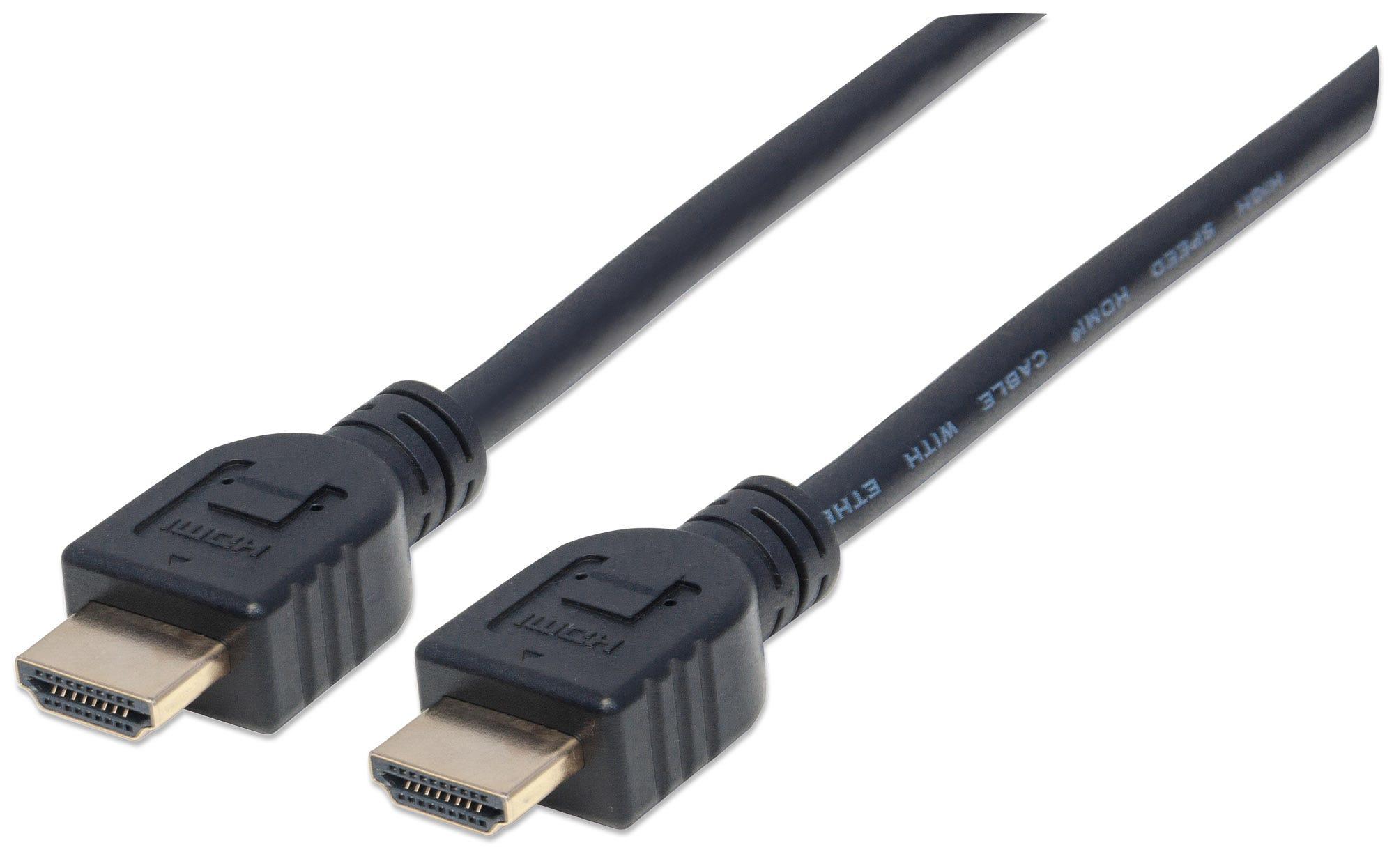 Manhattan 353939 cavo HDMI 2 m HDMI tipo A Standard Nero (HDMI Cable with Ethernet CL3 rated suitable for In-Wall use 4K60Hz Pr