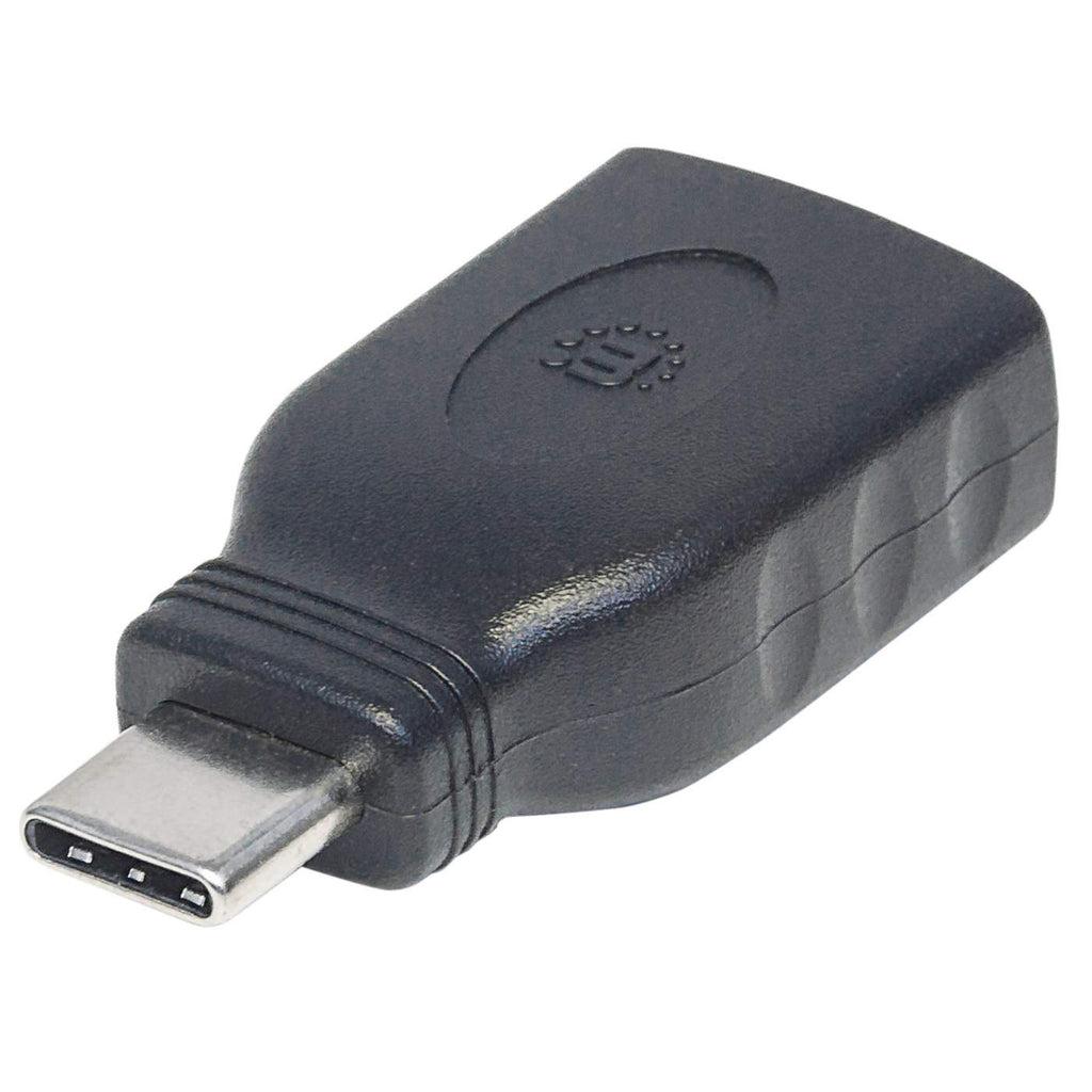 Manhattan 354646 adattatore per inversione del genere dei cavi USB C USB A Nero (USB-C to USB-A Adapter Male to Female 5 Gbps U