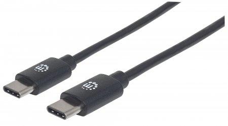 Manhattan 354868 cavo USB 05 m USB 2.0 USB C Nero (USB-C to USB-C Cable 50cm Male to Male Black 480 Mbps USB 2.0 Equivalent to