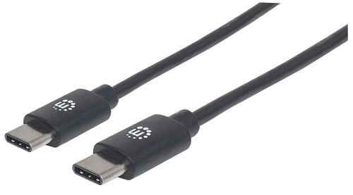 Manhattan 354875 cavo USB 2 m USB 2.0 USB C Nero (USB-C to USB-C Cable 2m Male to Male Black 480 Mbps USB 2.0 3A Equivalent to