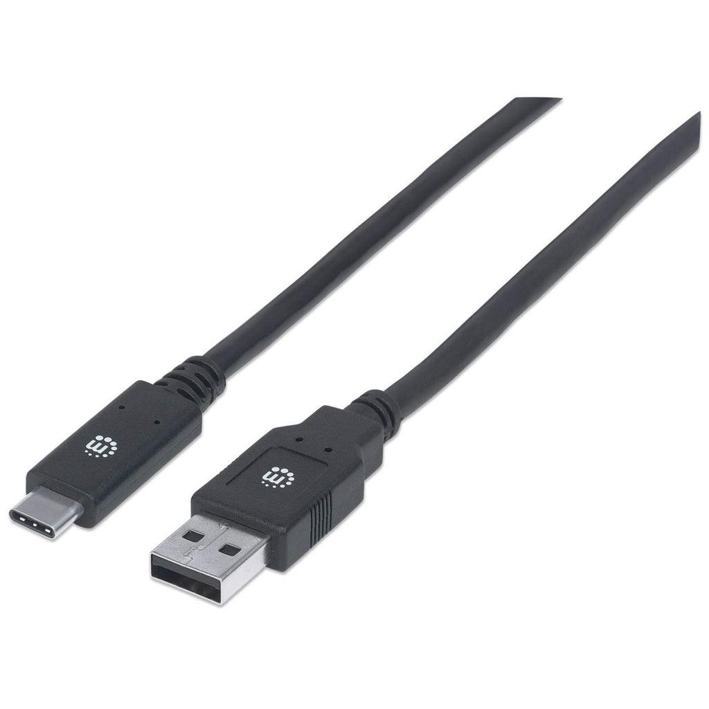 Manhattan 354974 cavo USB 2 m USB 3.2 Gen 1 3.1 Gen 1 USB C USB A Nero (USB-C TO USB-A CABLE 2M- - MALE/MALE 5GBPS USB 3.0 BLAC