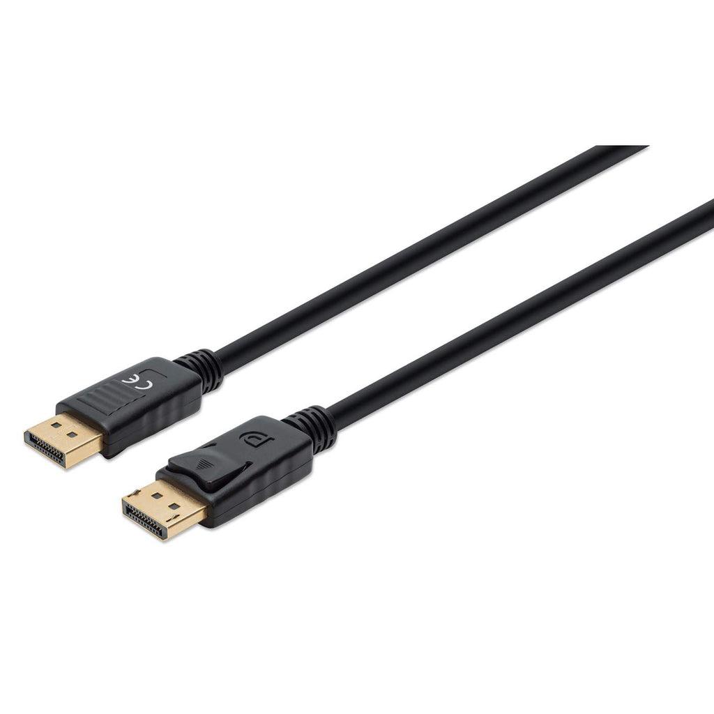 Manhattan 355582 cavo DisplayPort 3 m Nero (DisplayPort 1.4 Cable 8K60hz 3m PVC Cable Male to Male Equivalent to Startech DP14M