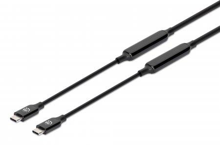 Manhattan 355964 cavo USB 3 m USB 3.2 Gen 2 [3.1 Gen 2] USB C Nero (USB-C CABLE 3M MALE/MALE- - 10GBPS 3A BLACK POLYBAG)