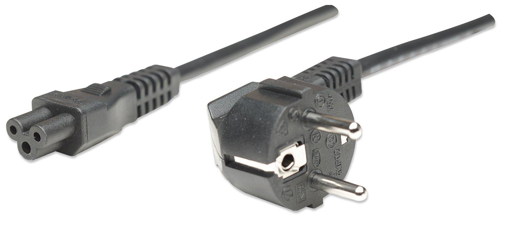 Manhattan 371131 cavo di alimentazione Nero 1,8 m CEE7/4 Accoppiatore C5
