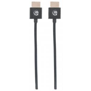 Manhattan 394376 cavo HDMI 3 m HDMI tipo A [Standard] Nero (Manhattan Ultra-thin High Speed - HDMI)