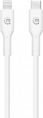 Manhattan 394512 cavo per cellulare Bianco 1 m USB C Lightning (USB-C to Lightning Cable Charge & Sync 1m White For Apple iPhon