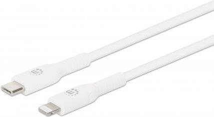 Manhattan 394529 cavo per cellulare Bianco 2 m USB C Lightning (USB-C to Lightning Cable Charge & Sync 2m White For Apple iPhon