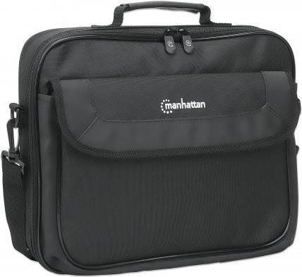 Manhattan 439985 borsa per laptop 358 cm 14.1 Valigetta ventiquattrore Nero (Cambridge Laptop Bag 14.1 Clamshell Design Black L