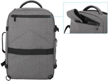 Manhattan 440370 borsa per laptop 43,9 cm [17.3] Zaino Grigio (ROMA TRAVEL BACKPACK 17.3IN- - ALSO TABLET SLEEVE)
